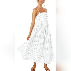 CHOU  YATOU MAXI STRIPE DRESS